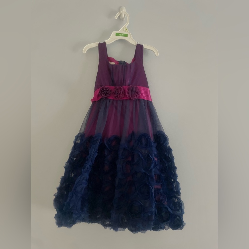 Iris & Ivy Violet Roses Overskirt Dress